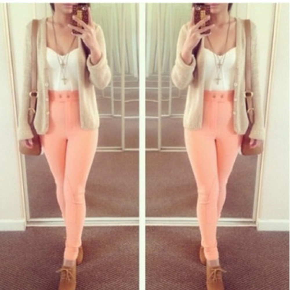 American Apparel Ribbed Riding Pants XS in RARE Pink Cheeks